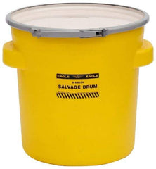 Eagle - 20 Gallon Capacity, Metal Lever Lock, Yellow Salvage Drum - 5 Gallon Container, 165 Lb. Capacity, Polyethylene, UN 1H2/X75/S Listing - A1 Tooling