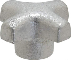 Jergens - 1-1/2" Head Diam, 4 Point Spoked Knob - 3/8-16 Hole, Cast Iron - A1 Tooling