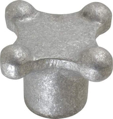 Jergens - 3" Head Diam, 4 Point Lobed Knob - 3/4-10 Hole, Aluminum - A1 Tooling