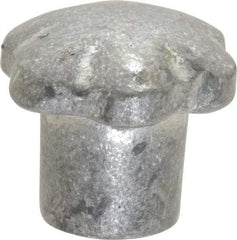 Jergens - 1-1/2" Head Diam, 6 Point Lobed (Palm-Grip) Knob - 1/4-20 Hole, Aluminum - A1 Tooling