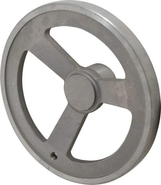 Jergens - 10", 3 Spoke Offset Handwheel with Handle - 2-3/8" Hub, Aluminum Alloy, Plain Finish - A1 Tooling