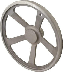 Jergens - 14", 5 Spoke Offset Handwheel with Handle - 2-3/4" Hub, Aluminum Alloy, Plain Finish - A1 Tooling