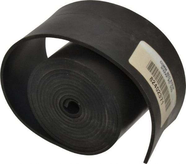 Made in USA - 3/32" Thick x 2" Wide x 60" Long, Neoprene Rubber Strip - Stock Length, 50 Shore A Durometer, 1,000 to 1,200 psi Tensile Strength, -40 to 212°F, Black - A1 Tooling