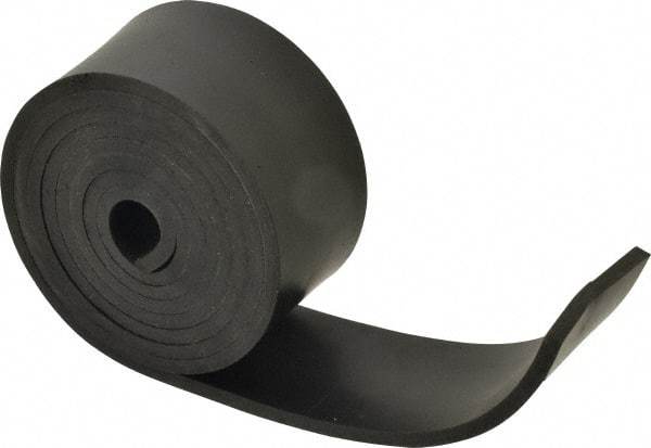 Made in USA - 3/16" Thick x 2" Wide x 60" Long, Neoprene Rubber Strip - Stock Length, 50 Shore A Durometer, 1,000 to 1,200 psi Tensile Strength, -40 to 212°F, Black - A1 Tooling