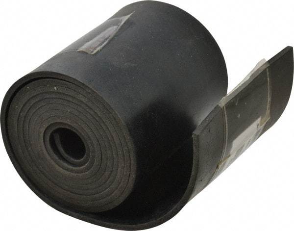 Made in USA - 1/8" Thick x 4" Wide x 60" Long, Buna-N Rubber Strip - Stock Length, 50 Shore A Durometer, 800 to 1,000 psi Tensile Strength, -20 to 170°F, Black - A1 Tooling