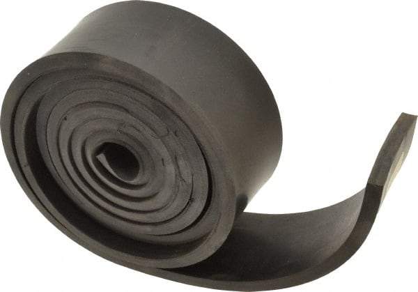 Made in USA - 1/4" Thick x 2" Wide x 60" Long, Buna-N Rubber Strip - Stock Length, 50 Shore A Durometer, 800 to 1,000 psi Tensile Strength, -20 to 170°F, Black - A1 Tooling