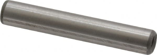 Jergens - 1/4" Diam x 1-1/2" Pin Length C-1215 Alloy Steel Pull Out Dowel Pin - C 47-58 & C 60-64 (Surface) Hardness, 1 Beveled & 1 Threaded End - A1 Tooling