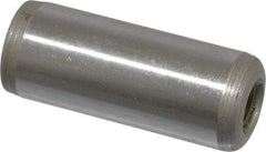 Jergens - 1/2" Diam x 1-1/4" Pin Length C-1215 Alloy Steel Pull Out Dowel Pin - C 47-58 & C 60-64 (Surface) Hardness, 1 Beveled & 1 Threaded End - A1 Tooling