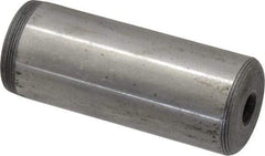 Jergens - 1" Diam x 2-1/2" Pin Length C-1215 Alloy Steel Pull Out Dowel Pin - C 47-58 & C 60-64 (Surface) Hardness, 1 Beveled & 1 Threaded End - A1 Tooling