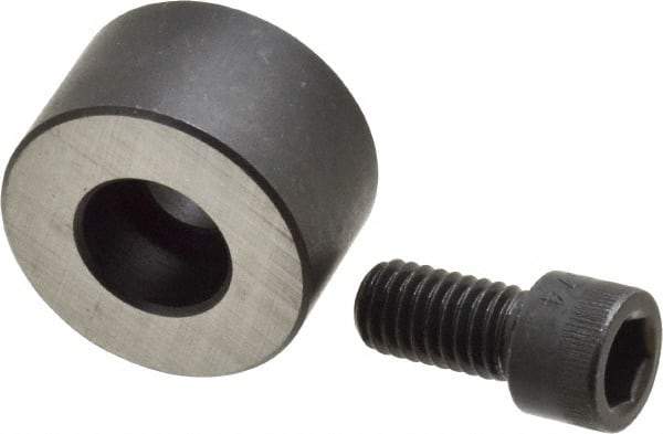 Jergens - 3/8-16 Thread, 1-1/4" OD, 3/4" High, Jig Foot - Black Oxide Finish, Low Carbon Steel, Case Hardened, 75-77 R30N Heat Treatment - A1 Tooling