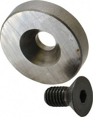 Jergens - 3/8-16 Thread, 1-5/8" OD, 3/8" High, Flat Foot - Low Carbon Steel, Case Hardened, 75-77 R30N Heat Treatment - A1 Tooling