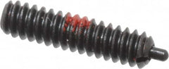 Jergens - 6-32, 17/32" Thread Length, 1/16" Plunger Projection, Steel Threaded Spring Plunger - 0.046" Max Plunger Diam, 17/32" Plunger Length, 1.5 Lb Init End Force, 4.5 Lb Final End Force, 3/64" Hex - A1 Tooling