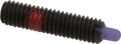 Jergens - 10-32, 3/4" Thread Length, 1/8" Plunger Projection, Steel Threaded Spring Plunger - 0.093" Max Plunger Diam, 3/4" Plunger Length, 2.9 Lb Init End Force, 11.1 Lb Final End Force, 3/32" Hex - A1 Tooling