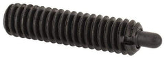 Jergens - 8-32, 5/8" Thread Length, 3/32" Plunger Projection, Steel Threaded Spring Plunger - 0.07" Max Plunger Diam, 5/8" Plunger Length, 2.7 Lb Init End Force, 7.3 Lb Final End Force, 5/64" Hex - A1 Tooling