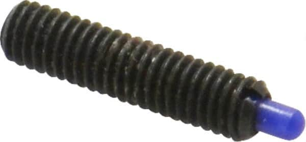 Jergens - 10-32, 3/4" Thread Length, 1/8" Plunger Projection, Steel Threaded Spring Plunger - 0.093" Max Plunger Diam, 3/4" Plunger Length, 2.9 Lb Init End Force, 11.1 Lb Final End Force, 3/32" Hex - A1 Tooling