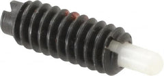 Jergens - 1/4-20, 5/8" Thread Length, 3/16" Plunger Projection, Steel Threaded Spring Plunger - 0.119" Max Plunger Diam, 5/8" Plunger Length, 0.3 Lb Init End Force, 3.5 Lb Final End Force - A1 Tooling