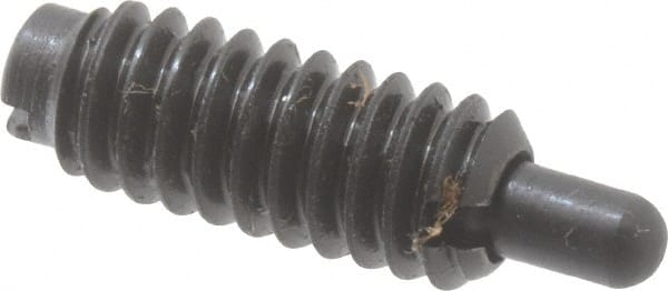 Jergens - 1/4-20, 5/8" Thread Length, 3/16" Plunger Projection, Steel Threaded Spring Plunger - A1 Tooling