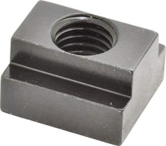 Jergens - 5/8-11 Blind Tapped T Slot Nut - 11/16" Slot Width, 1-1/8 x 7/16" Base Width x Height, 1-1/4 x 3/4" OAL x Height - A1 Tooling