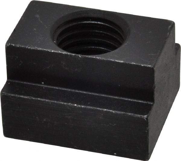 Jergens - 3/4-10 Blind Tapped T Slot Nut - 13/16" Slot Width, 1-1/4 x 9/16" Base Width x Height, 1-1/2 x 1" OAL x Height - A1 Tooling