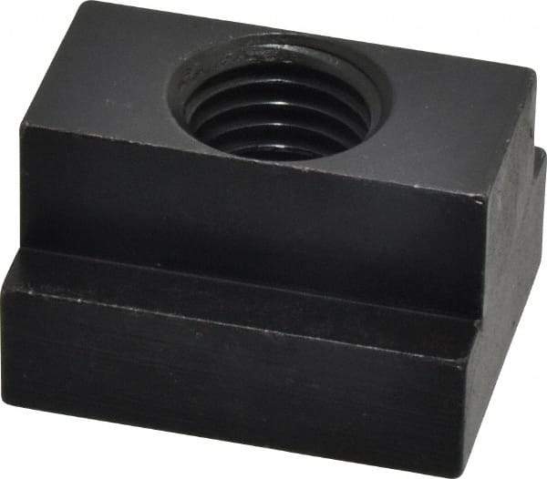 Jergens - 7/8-9 Blind Tapped T Slot Nut - 1" Slot Width, 1-5/8 x 5/8" Base Width x Height, 2 x 1-1/4" OAL x Height - A1 Tooling