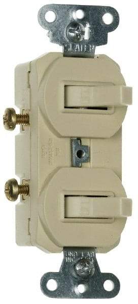 Pass & Seymour - 1 Pole, 120/277 VAC, 15 Amp, Flush Mounted, Self Grounding, Tamper Resistant Duplex Switch - NonNEMA Configuration, 2 Switch, Side Wiring, UL Listed 20 Standard - A1 Tooling