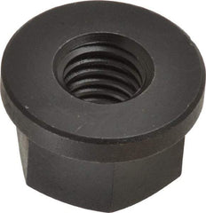 Jergens - 1/2-13, 1-1/8" Flange Diam, 11/16" High, 7/8" Across Flats, Flange Nut - Grade Low Carbon Steel Steel, Black Oxide Finish, 5/32" Flange Height, TCMA - A1 Tooling