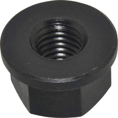 Jergens - 5/8-11, 1-3/8" Flange Diam, 13/16" High, 1-1/16" Across Flats, Flange Nut - Grade Low Carbon Steel Steel, Black Oxide Finish, 3/16" Flange Height, TCMA - A1 Tooling