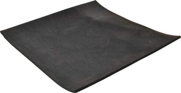 Made in USA - 12" Long, 12" Wide, 1/4" Thick, Neoprene Rubber Foam Sheet - 35 to 45 Durometer, Black, -20 to 180°F, 1,000 psi Tensile Strength, Adhesive Backing, Stock Length - A1 Tooling