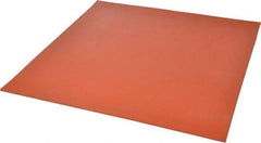 Made in USA - 12" Long, 12" Wide, 1/8" Thick, Silicone Rubber Foam Sheet - 35 to 45 Durometer, Orange-Red, -60 to 600°F, 650 psi Tensile Strength, Plain Backing, Stock Length - A1 Tooling