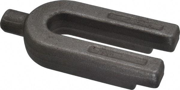 Jergens - 1-3/4" Wide x 3/4" High, Forged Steel, U Shaped Strap Clamp - 5/8" Stud, 2-1/2" Travel, 4" OAL, 11/16" Slot Width - A1 Tooling