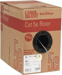 Made in USA - Cat5e, 24 AWG, 4 Wires, Unshielded Network & Ethernet Cable - Gray, Polyolefin, 1,000' OAL - A1 Tooling