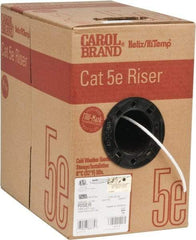 Made in USA - Cat5e, 24 AWG, 4 Wires, Unshielded Network & Ethernet Cable - White, Polyolefin, 1,000' OAL - A1 Tooling