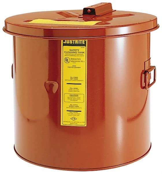 Justrite - Bench Top Solvent-Based Parts Washer - 3.5 Gal Max Operating Capacity, Steel Tank, 11-1/4" High x 11-3/8" Wide - A1 Tooling