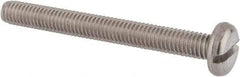 Value Collection - M6x1.00 Metric Coarse, 55mm Length Under Head Slotted Drive Machine Screw - Pan Head, Grade 18-8 & A2 Stainless Steel, Uncoated, Without Washer - A1 Tooling