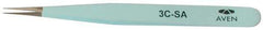 Aven - 4-1/4" OAL 3C-SA Color Coded Precision Tweezers - Stainless Steel, 3C-SA Pattern - A1 Tooling