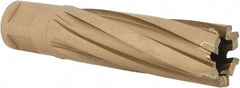 Annular Cutter: 13/16″ Dia, 2″ Depth of Cut, Carbide Tipped 3/4″ Shank Dia, 2 Flats, Oxide & Straw Finish