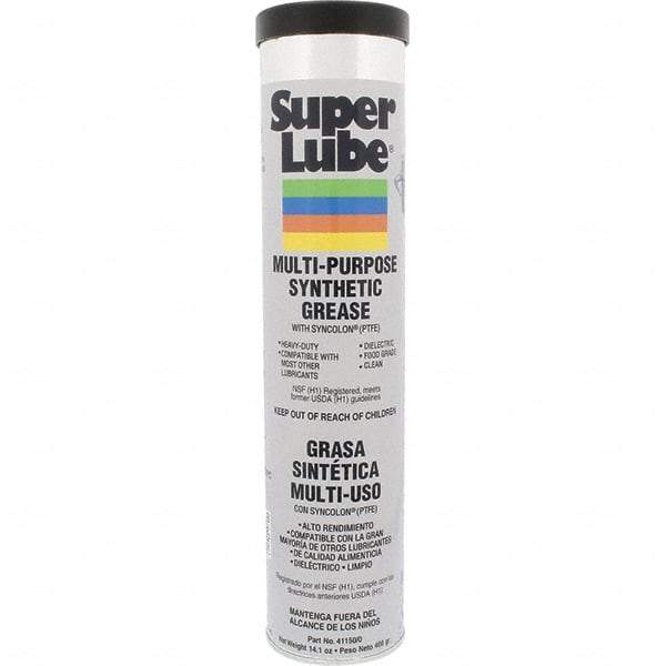 Synco Chemical - 14.1 oz Cartridge Synthetic General Purpose Grease - Translucent White, Food Grade, 450°F Max Temp, NLGIG 0, - A1 Tooling