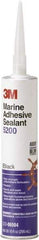 3M - 12.8 oz Cartridge Black Polyurethane Marine Adhesive Sealant - 190°F Max Operating Temp, 48 hr Tack Free Dry Time - A1 Tooling