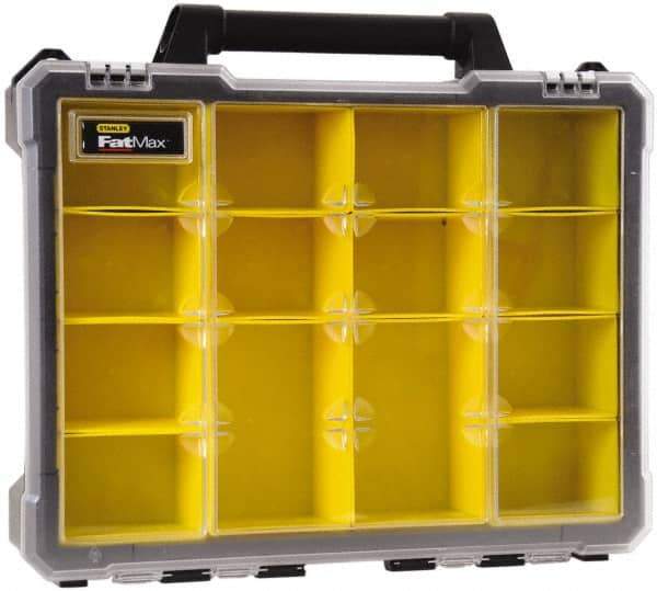 Stanley - 14 Compartment Tool Organizer - 16-31/32" Wide x 19-21/64" Deep x 4-21/64" High, Polypropylene Resin & Acrylonitrile Butadiene Styrene Plastic - A1 Tooling