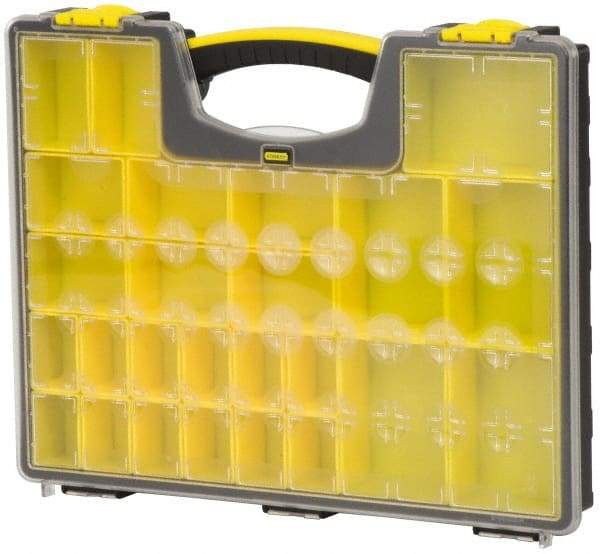 Stanley - 25 Compartment Tool Organizer - 13-1/8" Wide x 16-7/32" Deep x 2-1/8" High, Polypropylene Resin & Acrylonitrile Butadiene Styrene Plastic - A1 Tooling