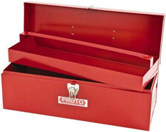 Proto - 1 Compartment 1 Tray Tool Box - 19-1/2" Wide x 7" Deep x 8" High, Steel, Red - A1 Tooling