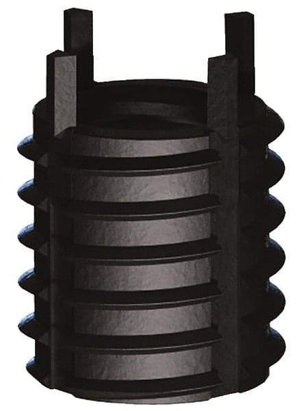 Jergens - 1-1/8 - 7 Internal, 1-1/2 - 12 External, UNC, 1-5/8" Insert Length, Heavy Duty Keylocking Thread Inserts - Carbon Steel, Zinc Phosphate Finish, Grade C1215, 2B Internal Class of Fit, 2A External Class of Fit, Use Tool 215-064713 - A1 Tooling