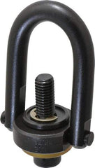 Jergens - 2,500 Lb Load Capacity Safety Engineered Center Pull Hoist Ring - 28 Ft/Lb Torque, 1/2 - 13 Thread, 4140 Alloy Steel, Black Oxide Finish - A1 Tooling