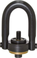 Jergens - 2,500 Lb Load Capacity Safety Engineered Center Pull Hoist Ring - 28 Ft/Lb Torque, 1/2 - 13 Thread, 4140 Alloy Steel, Black Oxide Finish - A1 Tooling