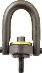 Jergens - 2,500 Lb Load Capacity Safety Engineered Center Pull Hoist Ring - 28 Ft/Lb Torque, 1/2 - 13 Thread, 4140 Alloy Steel, Black Oxide Finish - A1 Tooling