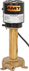 American Machine & Tool - 1.5 Amp, 115 Volt, 1/25 hp, 1 Phase, 1,725 RPM, Immersion Machine Tool & Recirculating Pump - 8 GPM, 3/4" Inlet, 5 psi, 12.4" Overall Height, NPT Thread, Brass Impeller, TEFC Motor - A1 Tooling