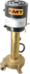 American Machine & Tool - 0.75 Amp, 230 Volt, 1/25 hp, 1 Phase, 1,725 RPM, Immersion Machine Tool & Recirculating Pump - 8 GPM, 3/4" Inlet, 5 psi, 12.4" Overall Height, NPT Thread, Brass Impeller, TEFC Motor - A1 Tooling