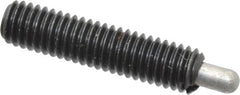 Jergens - M6 x 1.0, 25mm Thread Length, 5mm Plunger Projection, Steel Threaded Spring Plunger - 3.02mm Max Plunger Diam, 25mm Plunger Length, 0.45 Kg Init End Force, 1.8 Kg Final End Force, 3mm Hex - A1 Tooling