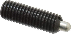 Jergens - M10 x 1.5, 29mm Thread Length, 5mm Plunger Projection, Steel Threaded Spring Plunger - 4.72mm Max Plunger Diam, 29mm Plunger Length, 1.26 Kg Init End Force, 3.26 Kg Final End Force, 5mm Hex - A1 Tooling