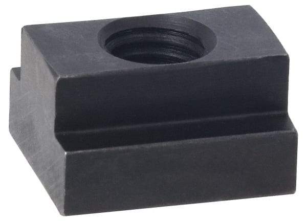 Jergens - M10x1.50 Tapped Through T Slot Nut - 14mm Slot Width, 22 x 9mm Base Width x Height, 29 x 16mm OAL x Height - A1 Tooling